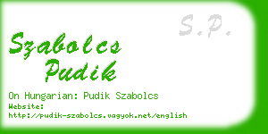 szabolcs pudik business card